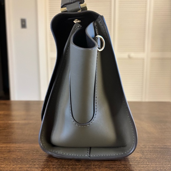 Zac Posen Eartha Top Handle Leather Crossbody Moss Green - Picture 6 of 15